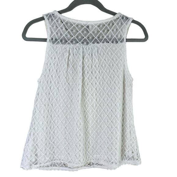 Anthropologie Akemi + Kin Ara Embroidered White Lace Top, Size XS - Picture 7 of 11
